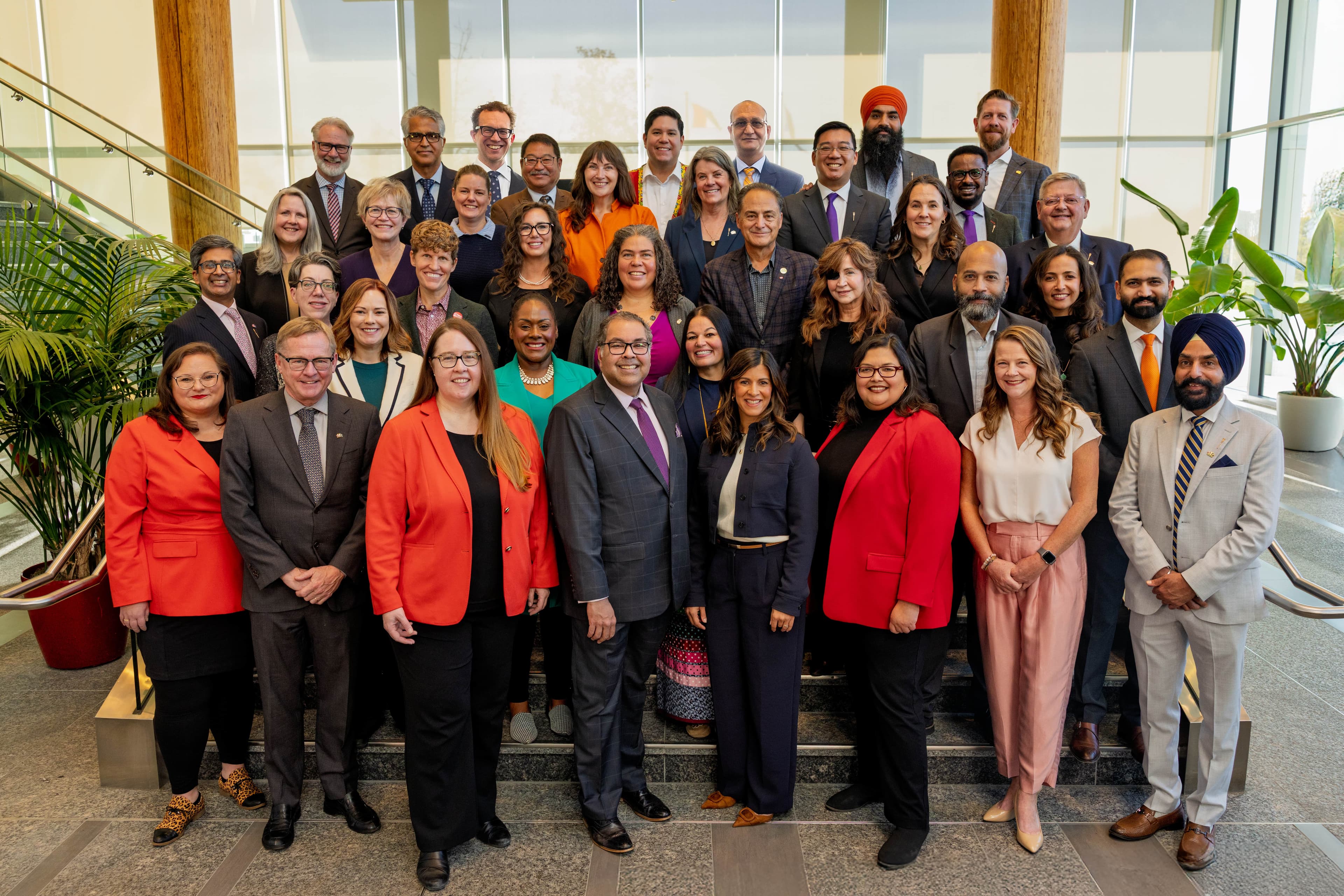 Group photo of Alberta New Democrat MLA Caucus.